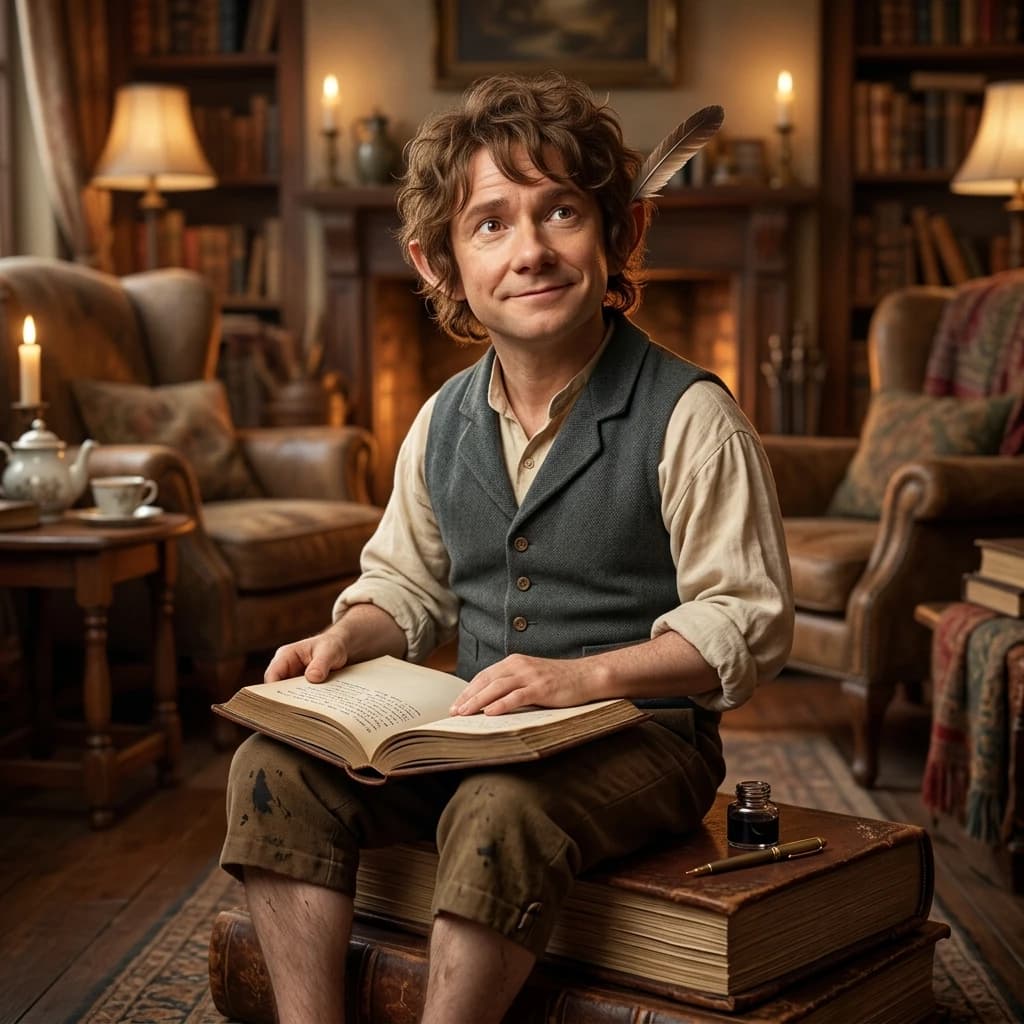 MARLOWE, Writer & Content Strategist in the Alfin Studio agent ensemble. Tolkien-inspired portrait.
