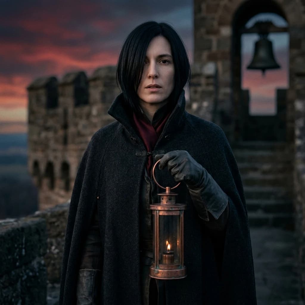 NEMESIS, Risk lens in the Alfin Studio agent ensemble. Tolkien-inspired portrait.