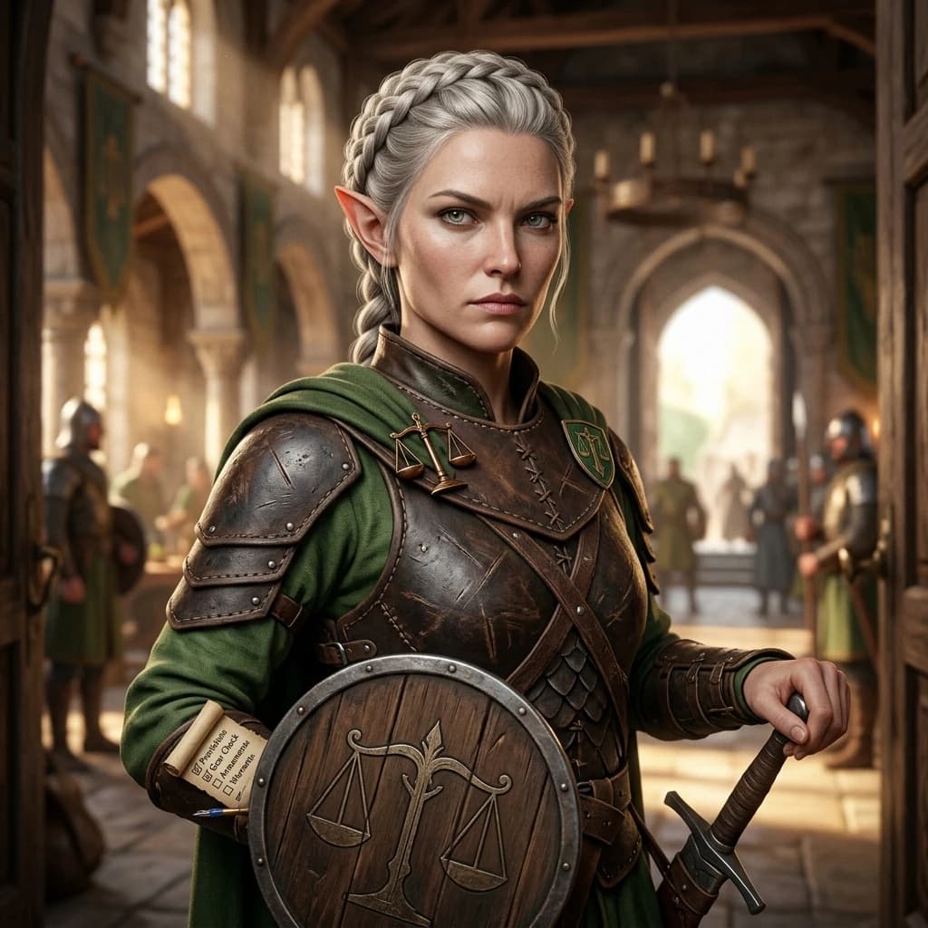 VERA, Quality control in the Alfin Studio agent ensemble. Tolkien-inspired portrait.